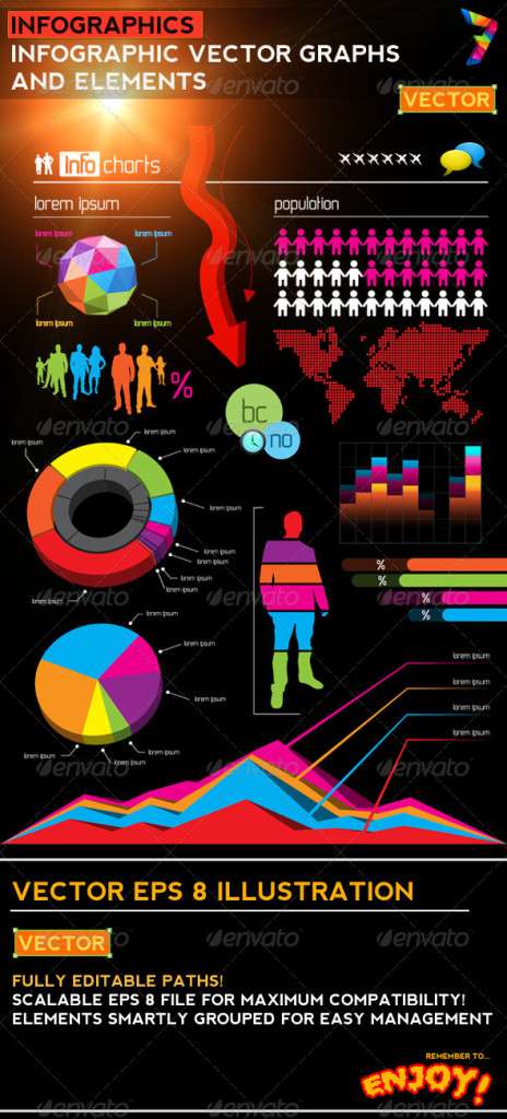 Infographic Vector Graphs and Elements - Infographics 