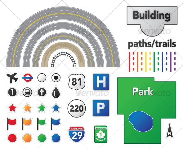 Map Starter Kit - Man-made objects Objects