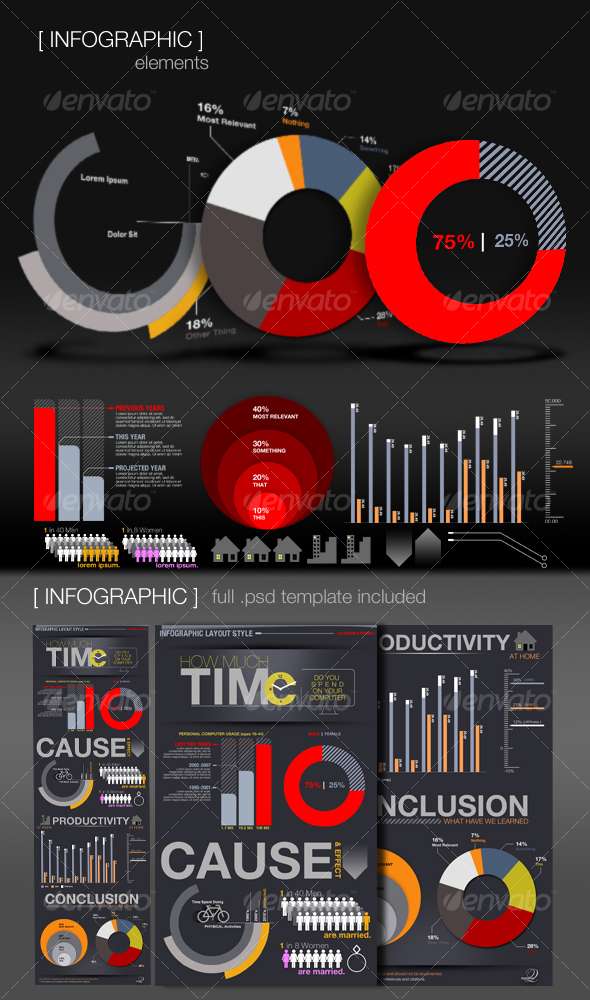 Infographic Elements + Template - Infographics 