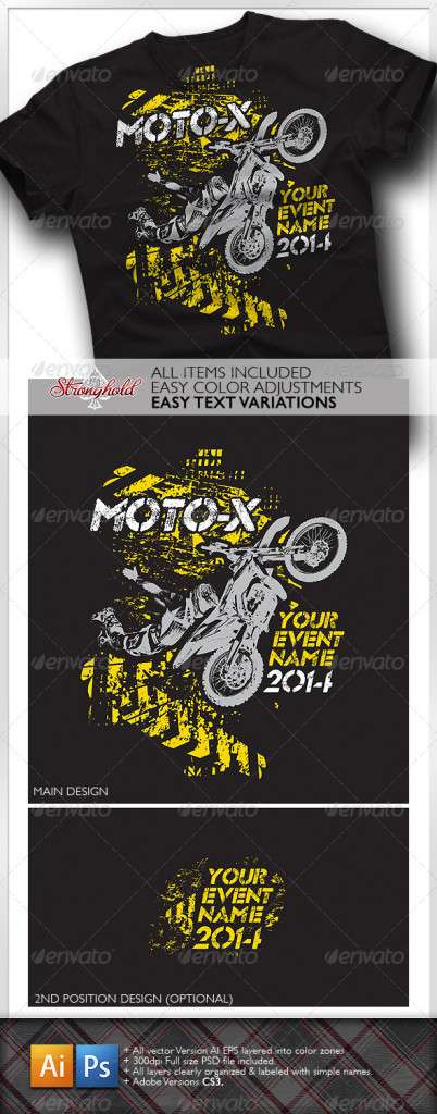 Moto X Team T-Shirt Template - Sports & Teams T-Shirts