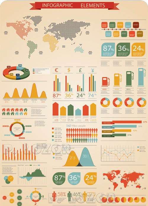 Elements of Infographics Vector