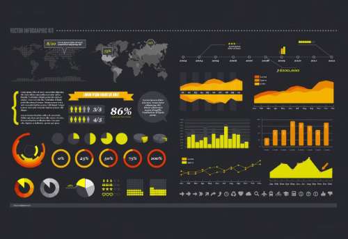 Graphs, Charts & Icons Graphic Kit