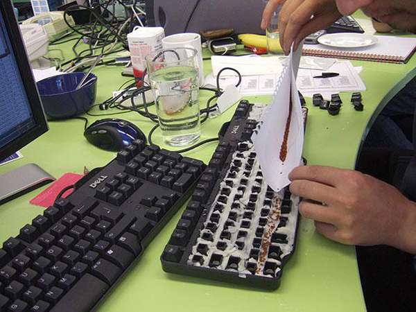 1.) Plant a garden in a coworker's keyboard