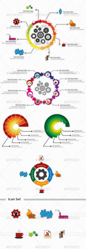 Diagrams / Graphs + Icons - Miscellaneous Vectors