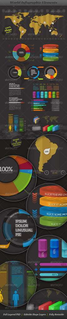 World - Infographic Elements - Visual Information - Infographics 