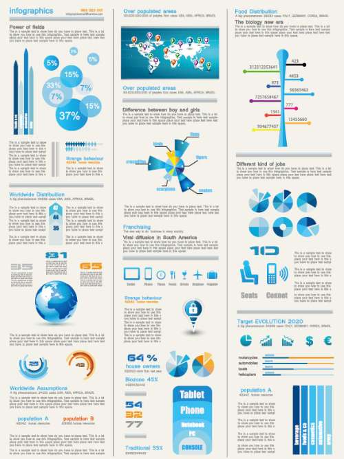 Set of Chart & Infographics Design Elements