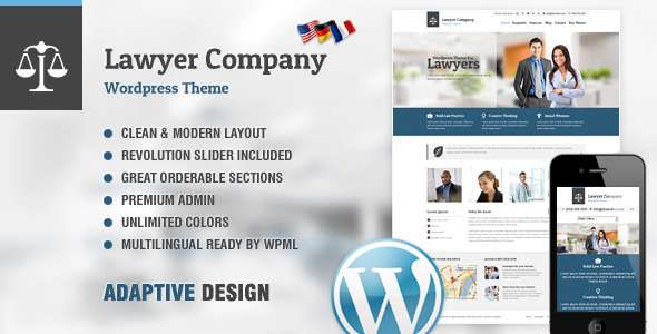 Lawyer: Multi-Purpose Adaptive WordPress Theme - Corporate WordPress