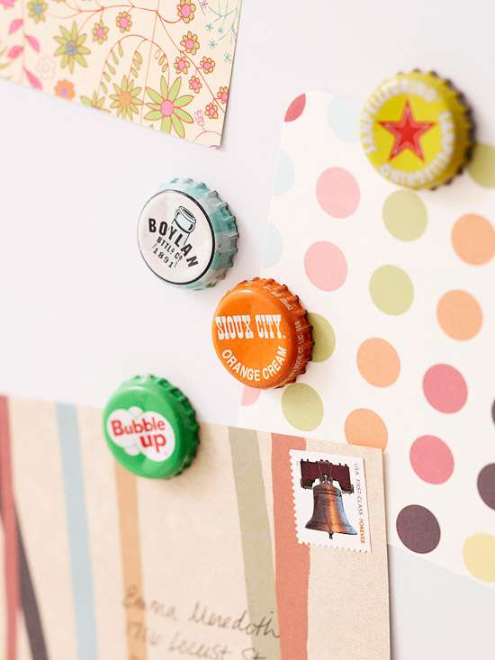 Easy Bottle-Cap Magnets