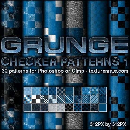 Grunge Checker Patterns