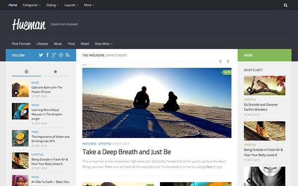 Hueman New Free WordPress Themes 2014