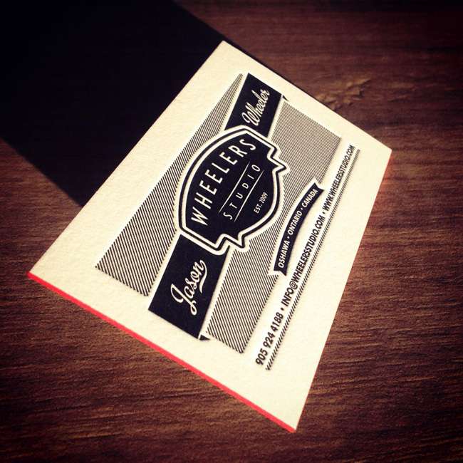 Letterpress Business Card printed on Thick Paper