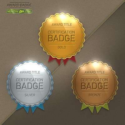 Award Badge PSD File