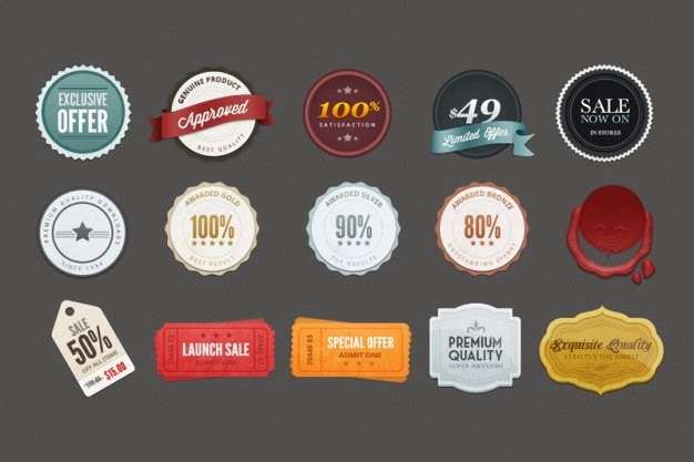 Colorful Promotion Badges Psd