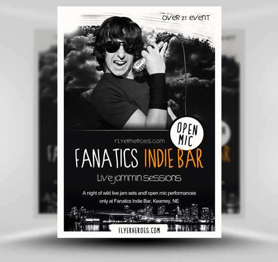 Free-Indie-Bar-Flyer-Template