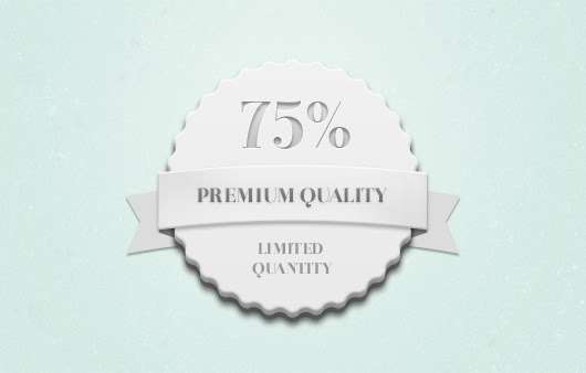 Quality Quantity Badge PSD